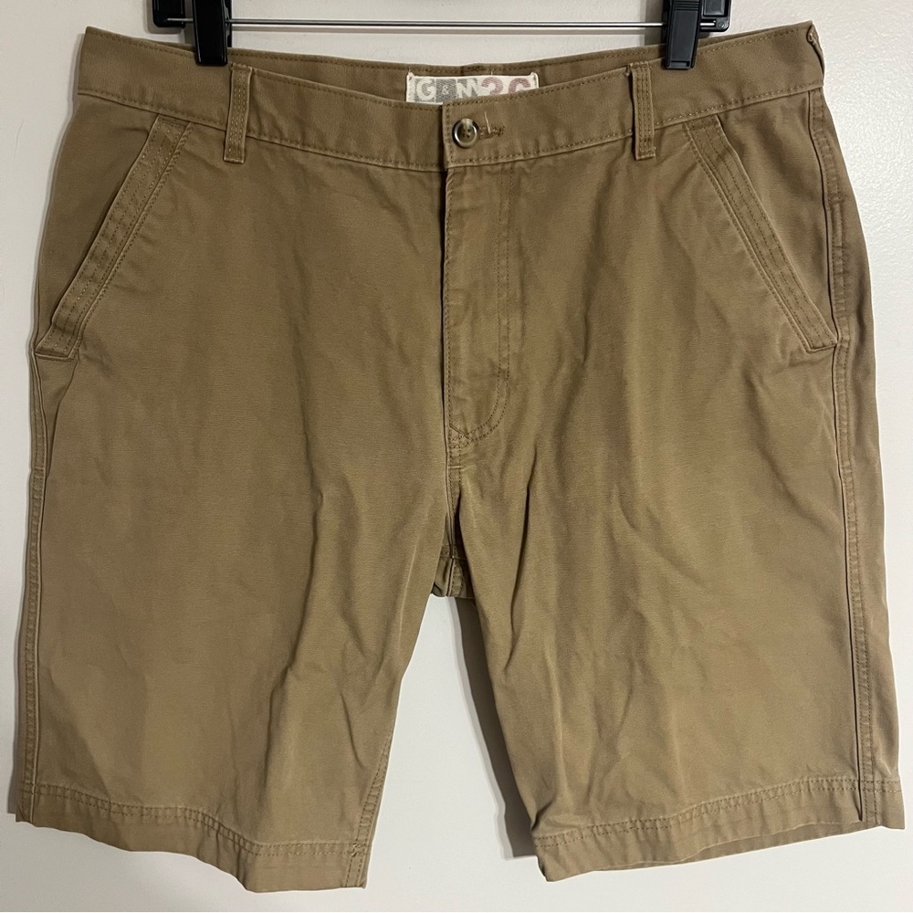 Men's G&M 100% Cotton Khaki Chino Shorts Size 36 X‎ 11.5